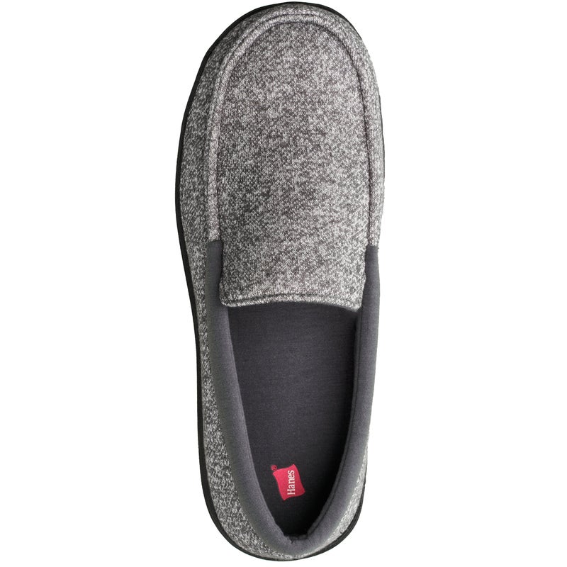 Hanes Mens Slippers House Shoes Moccasin Comfort Memory Foam Indoor Outdoor Fresh IQ,Grey,Small - Image 3